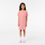 Lacoste Robe t-shirt coton éponge siglée Taille 6 ans Rose