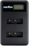 NP-BX1 Double Canal LCD USB Chargeur pour Sony Cyber-Shot DSC-RX100, DSC-RX100 II, DSC-RX100 III, DSC-HX90V, DSC-WX350, DSC-WX500, HDR-AS15 et Plus, (NP-BX1-DL)