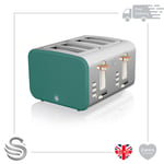 Swan 4 Slice Nordic Toaster 1500W Soft Touch Housing Stainless Steel Matt Finish