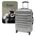 Set de Valise 64 x 45 x 28 cm avec Housse de Protection 'Enjoy', Multicolore, Valises à 4 Roues et avec Housse de Protection