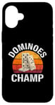 iPhone 16 Plus Dominoes Funny Board Game Lover Lucky Domino Player Vintage Case