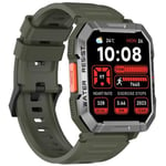 Blackview W60 Montre Connectée Bluetooth,Smartwatch Sport 100+ Modes Sportifs,Lampe De Poche Led Boussole Pour Ios Android - Vert