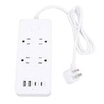 Smart Plug Power Strip Flat Plug Power Strip With 4 USB Ports 20W 4 AC Out Part