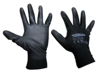 12 XGANTS EN NYLON POLYUReTHANE ECO-LITE NOIR TAILLE 7