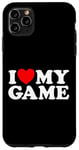 Coque pour iPhone 11 Pro Max J'adore mon jeu Funny On Gamer Win Play Sport, fan de jeux vidéo