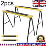 Folding Saw Horse Trestle Twin Pack Pair Trestle Stand Sawhorse 100kg Work Bench