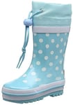 Playshoes Bottes En Caoutchouc Chaussure de sport nautique Mixte Enfant, Points Turquoises, 22/23 EU