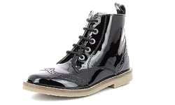 KICKERS Tyrol Plat Oxford, Noir Vernis, 35 EU