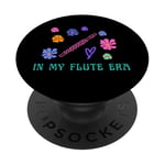 In My Flute Era Musicien rétro et groupe scolaire Motif floral PopSockets PopGrip Adhésif