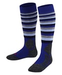 FALKE Unisex Kids SK2 Intermediate Stripes K KH Wool Warm Thick 1 Pair Skiing Socks, Blue (Yve 6714), 3-5