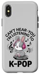 iPhone X/XS Can't Hear You K-Pop Fan Headphones Bunny Rabbit music Fun Case