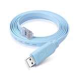 Cisco Console Cable USB to RJ45 with FTDI Chip 6ft/1.8m for RS232 Routers/Switches, Support Windows, MAC, Linux