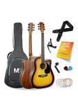 Mx By 3Rd Avenue Performance Series Acoustic Guitar Full Size Guitar Package - Sunburst