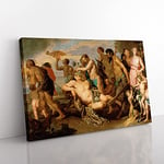 Big Box Art The Triumph of Bacchus by Peter Paul Rubens Canvas Wall Art Print Ready to Hang Picture, 76 x 50 cm (30 x 20 Inch), Cream, Cream, Cream