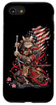 iPhone SE (2020) / 7 / 8 Cat Samurai American Flag Samurai Cat Art Patriotic Cat Case