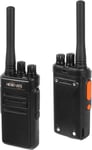 Ht66 Talkie Walkie,Pmr446 Talkie-Walkie Radio Sans Licence,Longue Portee Professionnel Woki Toki Portative 16 Canaux Walky Talky Scan Vox Avec Chargeur Usb C(Noir,2 Pieces)