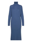 Yasmavi Knit Midi Rollneck Dress Noos Blue YAS