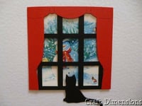 Looking Through The Window Die Cut Frames For Christmas / Birthday Card Toppers