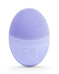 EZBASICS Brosse de nettoyage pour le visage, étanche, sonique vibrante pour un nettoyage en profondeur, exfoliant et massage, charge inductive (Violet)