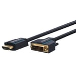 ClickTronic Adapterkabel från DVI till HDMI™ Premiumkabel | 1x DVI-D-kontakt  1x HDMI™-kontakt | 3,0 m | WQXGA @ 60 Hz