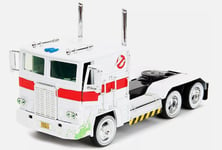 JADA TOYS, Optimus Prime TRANSFORMERS X ECTO-1 avec Graphique GHOSTBUSTERS, é...