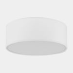 Plafonnier En Tissu Blanc Ø 45 Cm Plat Chambre À Coucher Salon Lampe De Plafond