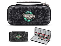 Housse de Transport motif Tears of the Kingdom pour Nintendo Switch, KUPPA Sac de rangement Pochette Étui avec Poignée pour Accessoires de Console Switch Coque de Protection avec une Boîte de Rangement pour 24 Cartes de Jeu