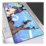 Dream Schoolgirl Tapis de Souris XL 800x300mm Hydrorésistant Anime Mouse Pad Grand Tapis de Souris Gamer avec Base en Caoutchouc Anti-Glissant Surface Texturée pour Ordinateur et PC, A