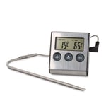 Royal Grill / Ovn stegetermometer -50 - +250 grader - LED Digital diplay & Timer funktion - Rustfrit stål