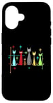 Coque pour iPhone 16 Vintage Retro Mid-Century Modern Look Cat 50s 60s Style