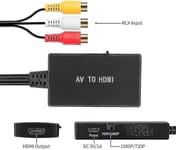 Rca-HDMI-muunnin, komposiitti-hdmi-sovitin, tuki 1080p Pal/ntsc