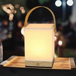 ZMH - Lampe de chevet led tactile à intensité variable - Lampe de bureau sans fil avec batterie Abat-jour en tissu portable Veilleuse avec usb