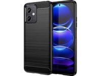 Hurtel Carbon Case Fodral Xiaomi Poco X5 5G / Redmi Note 12 5G Flexibel Silikon Kolfiber Fodral Sortering