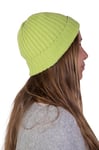 Casquette mixte cachemire homme femme fabriquée en Italie chapeau écharpe bonnet cachemire hiver bonnet unisexe laine mérinos noir gris blanc beige chaud taille unique Pashmina, Vert acide., Taille