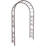 Louis Moulin - Arche tube ROND20 romantique fer vieilli - 130x40x250 cm - Acier époxy