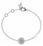 Guess JUBB03125JWRHL Dreaming Pave Logo Coin Bracelet Silver Jewellery