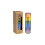 7 Chakra Rainbow Scented Essential Oil Ritual Candle 21cm - Up To 100h