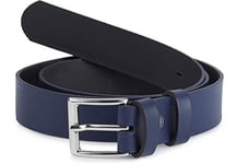 Ladeheid Ceinture enfant en cuir accessoire de mode pour enfants ceinture garçon avec boucle K1D5 (Navy Bleu-2 60 cm (Longueur totale 79 cm))