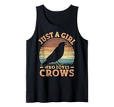 Crow Bird Vintage Just A Girl Who Loves Crows Tank Top