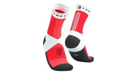 Chaussettes compressport ultra trail v2 0 blanc rouge