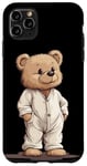 Coque pour iPhone 11 Pro Max Sweet Dreams Ours en peluche avec pyjama