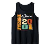 Awesome Since 2001 Birthday, Vintage-Retro 2001 Birthday Tank Top