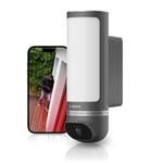 Bosch Smart Home - Caméra extérieure II, caméra de Surveillance extérieur, résolution 1080p Full HD avec sirène d’Alarme intégrée et Lampe Design, Compatible avec Amazon Alexa, Gris Anthracite