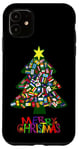 iPhone 11 International Flags Nations Love World Peace Christmas Tree Case