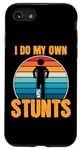 Coque pour iPhone SE (2020) / 7 / 8 Funny Saying I Do My Own Stunts Blague Femmes Hommes