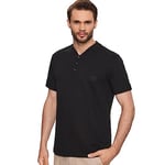 Emporio Armani Men's Eagle Patch Short Sleeve Polo Shirt, Black, M