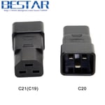 Adapter IEC320 IEC 320 C20 à C21 C19 mâle à femelle Extension PDU UPS adaptateur d'alimentation connecteur évalué 10A 250 V