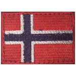 Norsk flagga med kardborre 5,5x4 cm