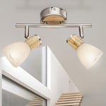 Plafonnier Spot Rail En Bois Verre Opale Lampe Ajustable