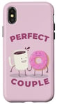 iPhone X/XS FUNNY COUPLE THE PERFECT COUPLE COFFEE AND DONUTS PERFECT Case